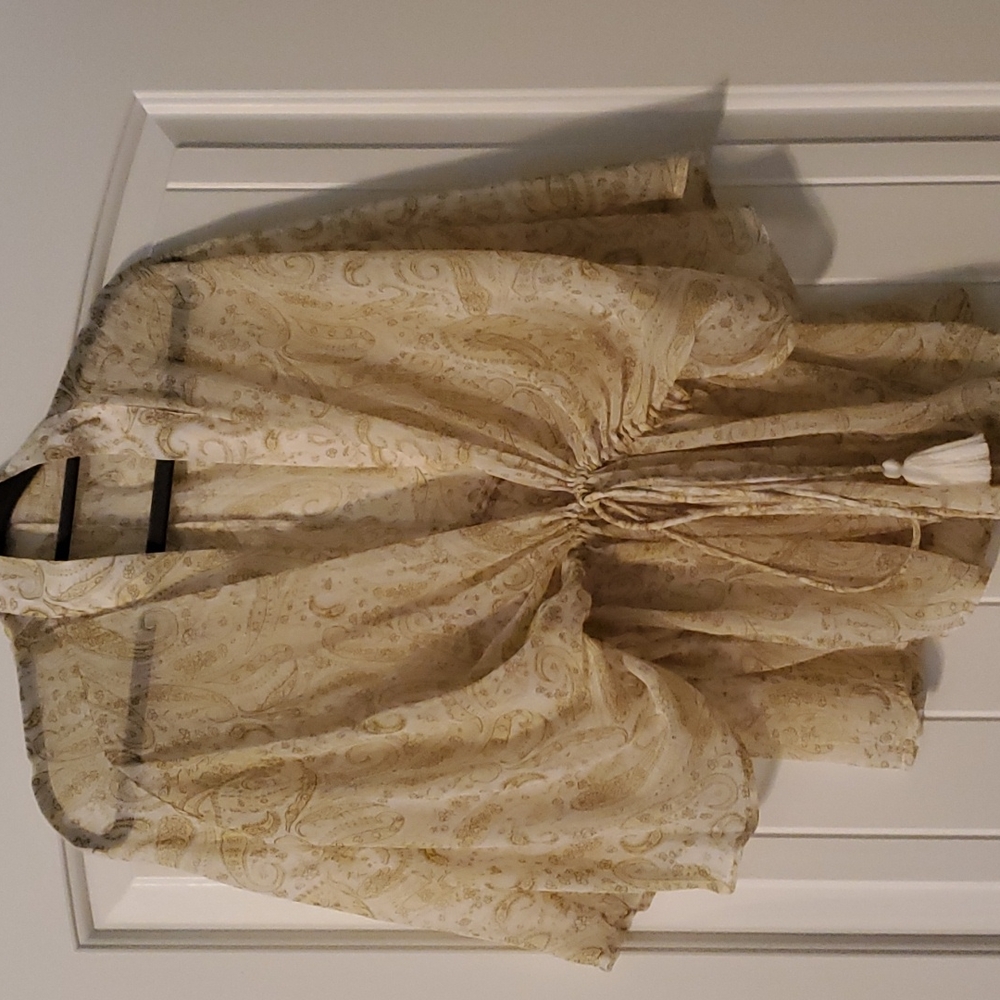 Yellow paisley wide arm blouse